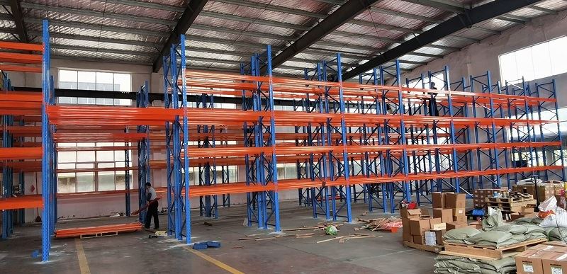 New Shelves Are Being Built in The New Warehouse